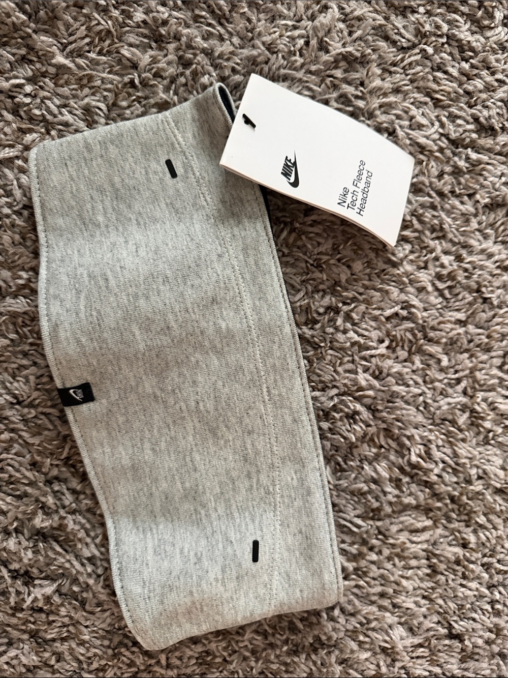 Nike Light Gray Tech Fleece Headband